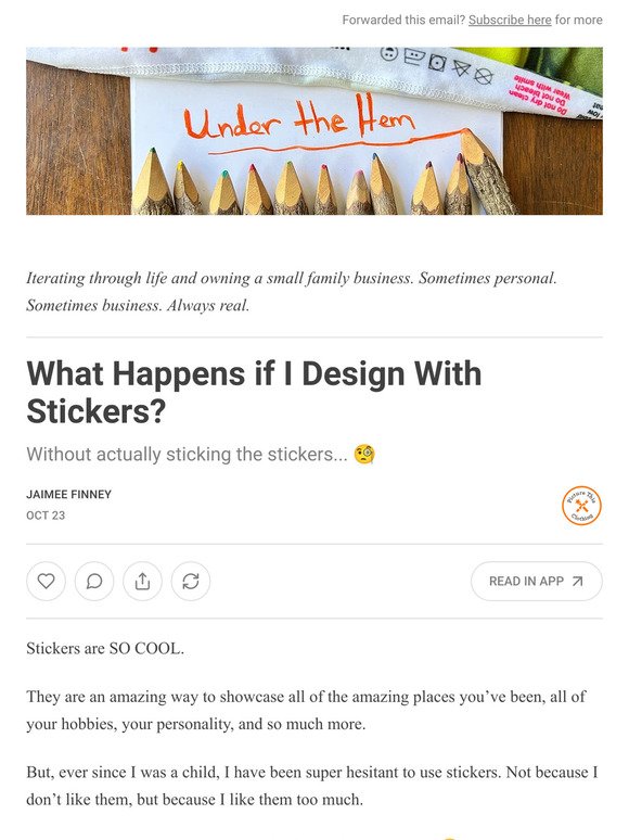 What Happens if I Design With Stickers?