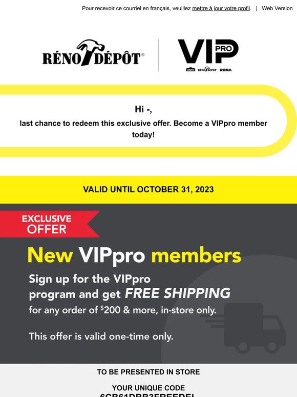 ENDS IN 9 DAYS - Exclusive Offer New VIPpro Members