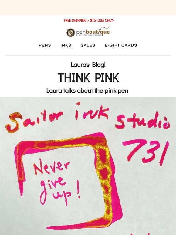 MONDAY READ:  Think Pink and never give up!