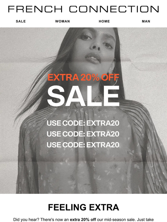 Now on: Extra 20% off mid-season sale 📣