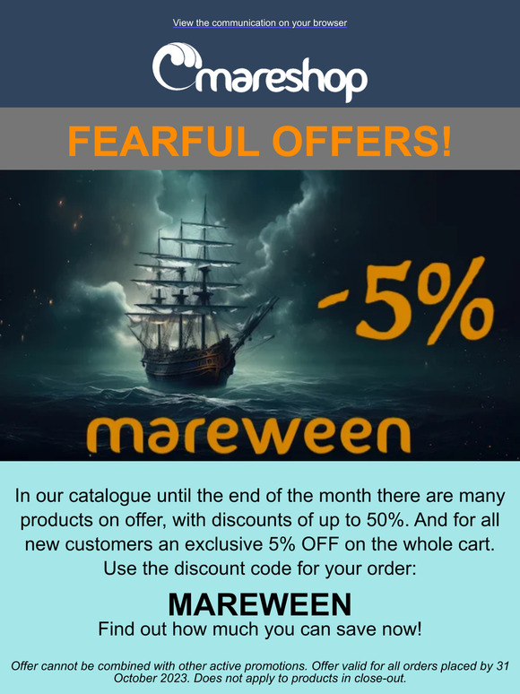 Many scary offers with Mareshop! 🎃