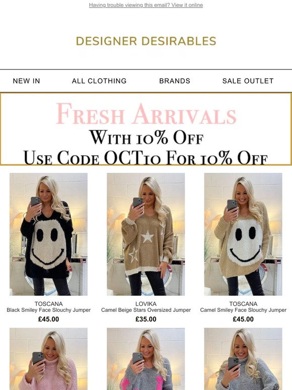 🛍️ Fresh Fashion Finds With 10% Off  🛍️