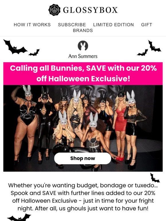 No Tricks Just Treats – up to 20% off Ann Summers👻