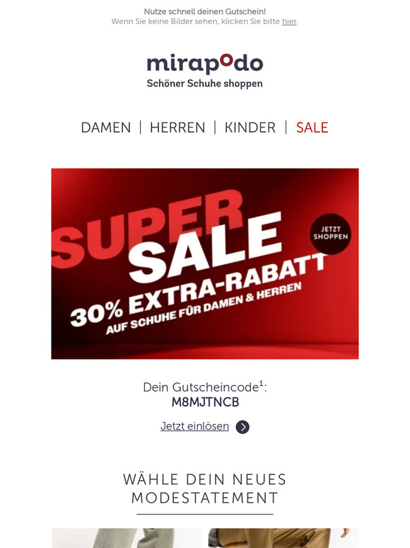 Setze Modestatements mit neuen Schuhen & spare dabei 30% 😍