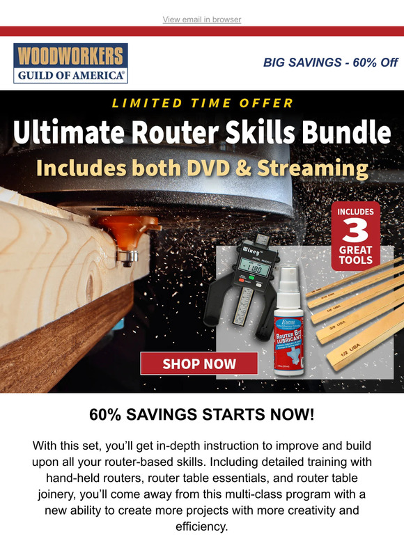 Unlock Your Router Potential: 60% Off on 5-Class Set + 3 Tools!