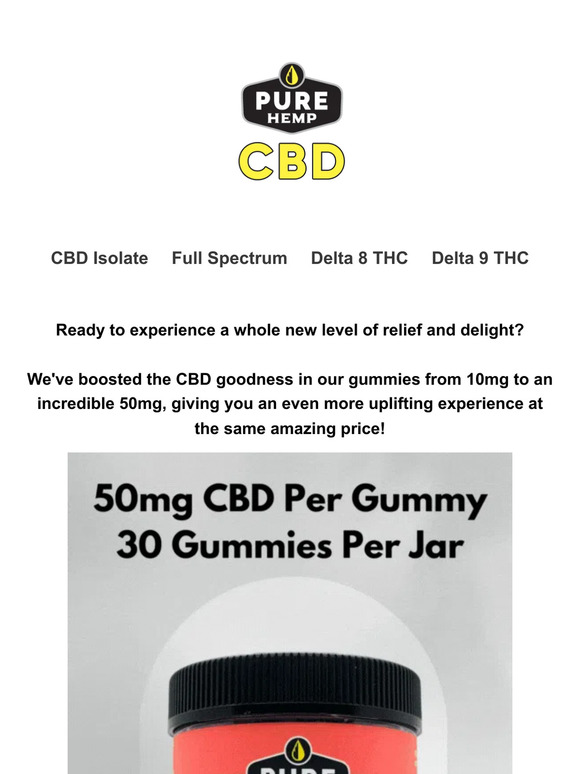 🌿More CBD = More Relief😌
