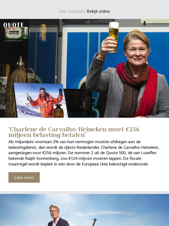 quotenet: ‘Charlene de Carvalho-Heineken moet €256 miljoen belasting