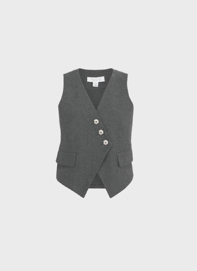 KYLA ASYMMETRIC WOOL WAISTCOAT