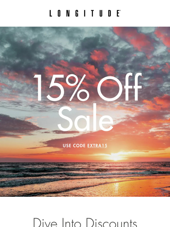 Make a splash with 15% off