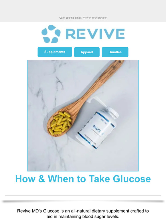 Revive Supplements The Best Time to Take Glucose ⏰ Milled