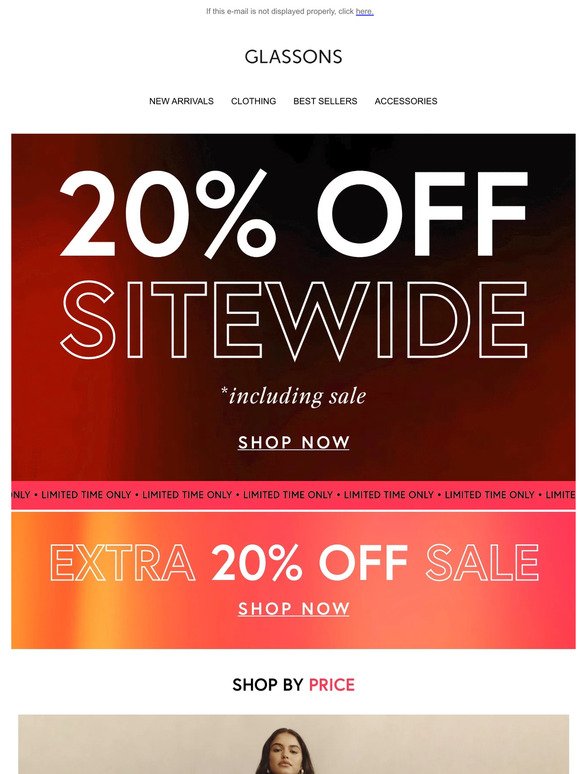 20% OFF SITEWIDE CONTINUES!