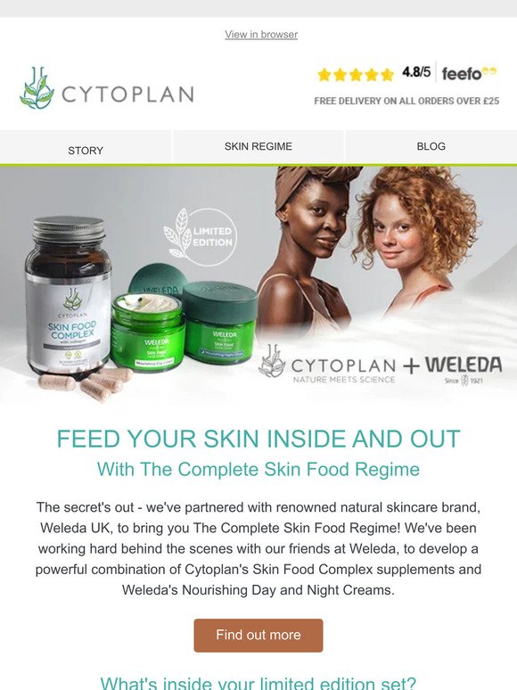 Cytoplan + Weleda: It's time to feed your skin from the inside and out
