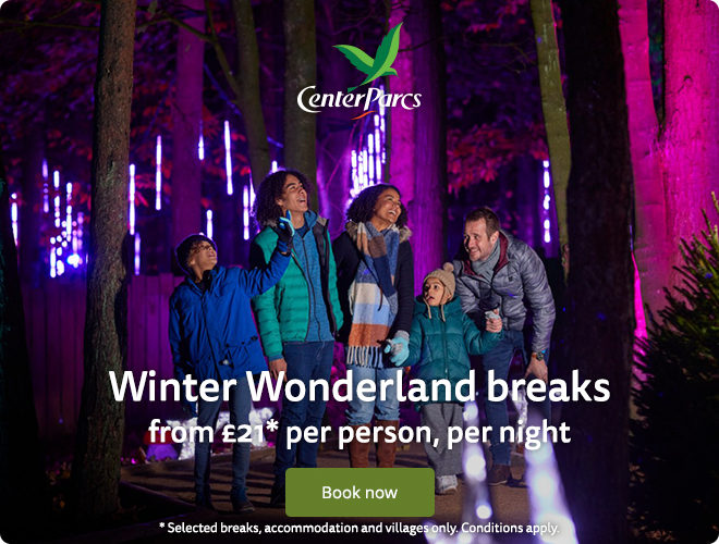 Center Parcs Winter Wonderland breaks from £21* per person, per night