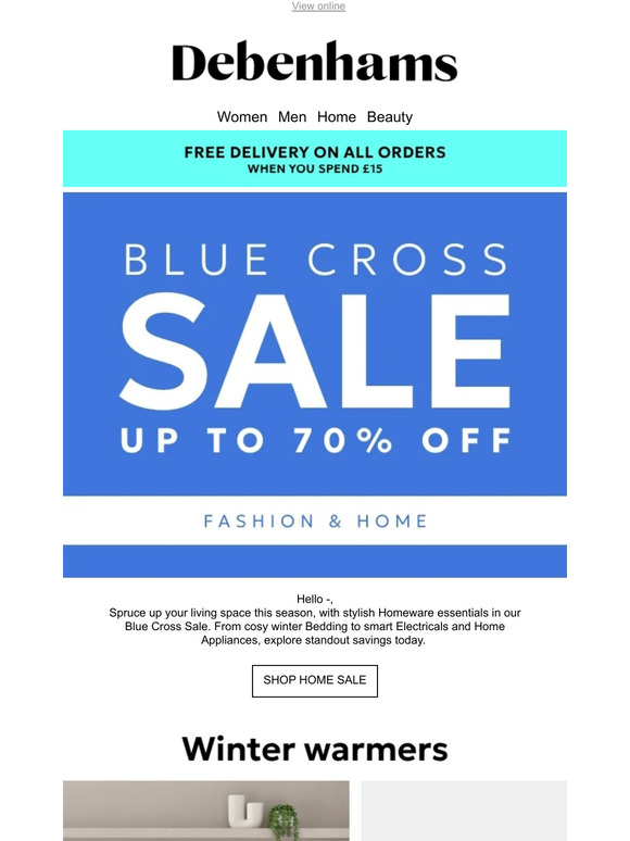 FREE delivery + up to 70% off Fashion & Home —