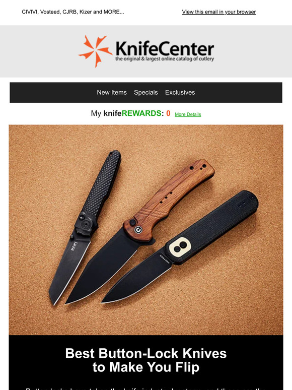 KnifeCenter Best ButtonLock Knives to Make You Flip! Milled
