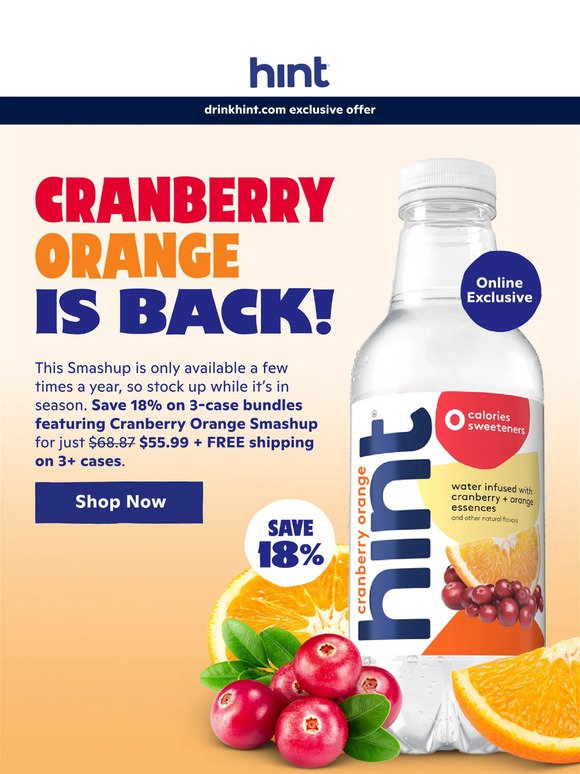 Cranberry Orange is back (not for long!)