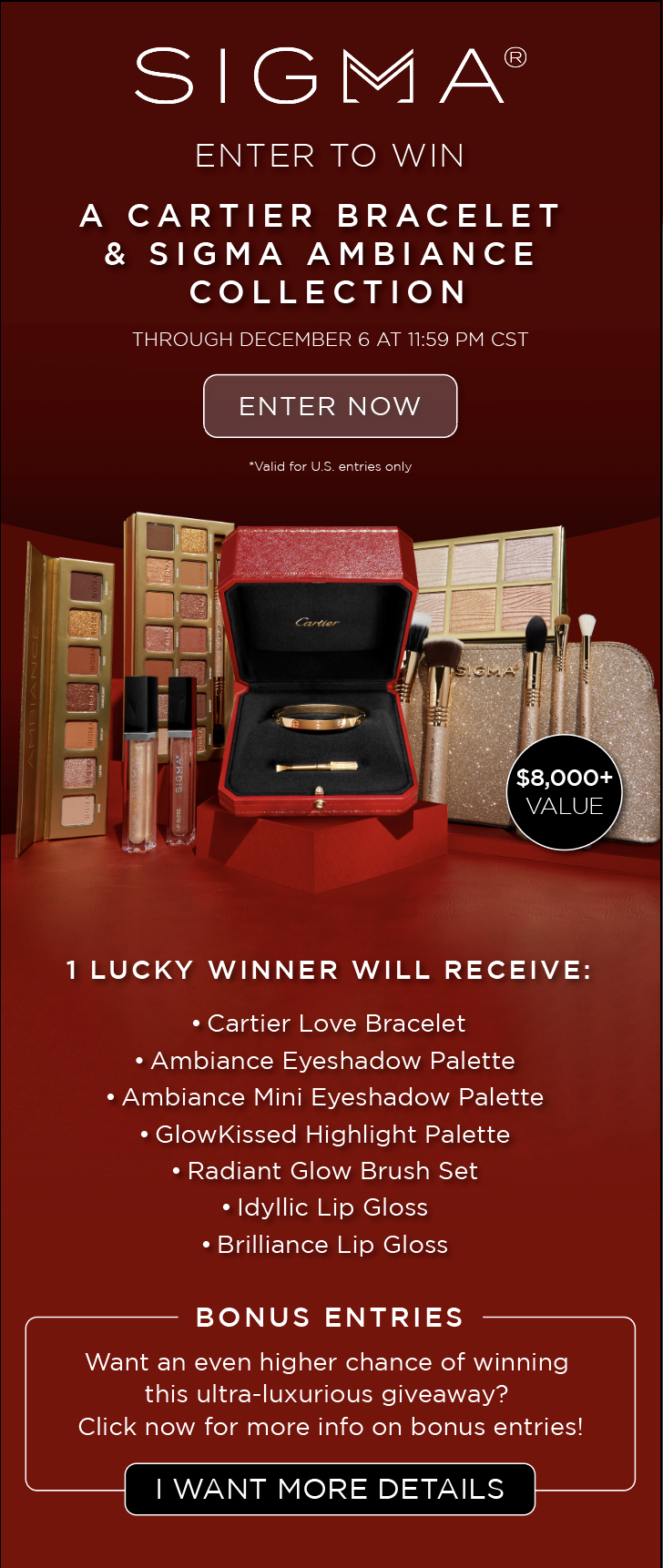 Sigma Beauty Enter To Win A Cartier Bracelet Sigma Ambiance