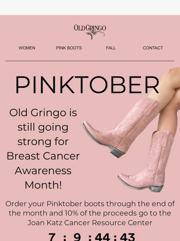 💖Pinktober at Old Gringo Boots💞