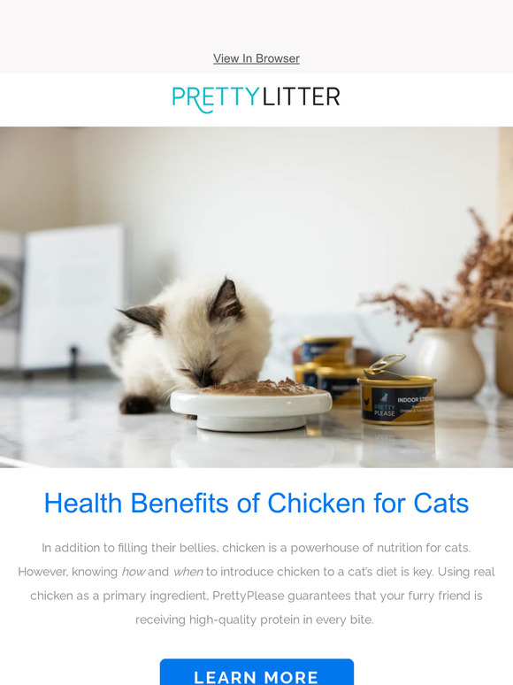 Pretty Litter How much chicken can I feed my cat? And how often? Milled