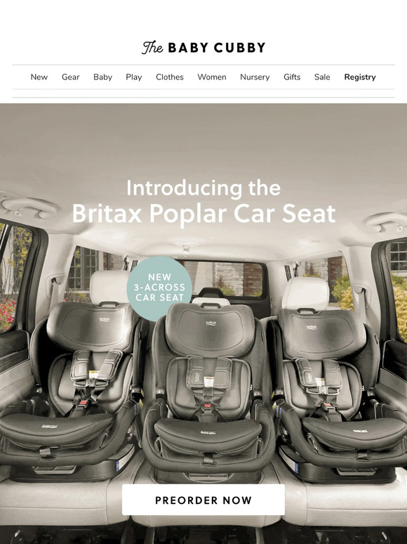 NEW: Britax Poplar Car Seat fits 3 across! 🙌