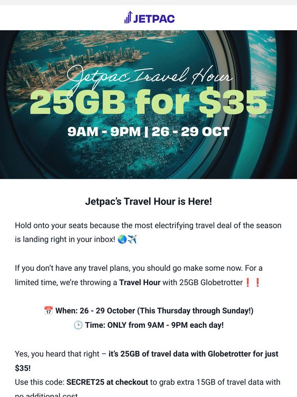 ⏰FLASH DEAL: 25GB Data for $35!