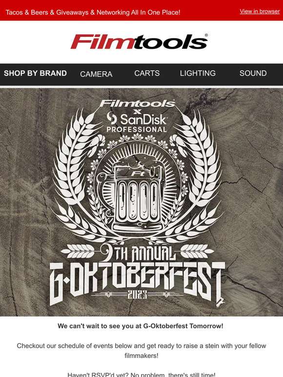 Filmtools Ready for GOktoberfest Filmtools? Here's What To Expect Milled