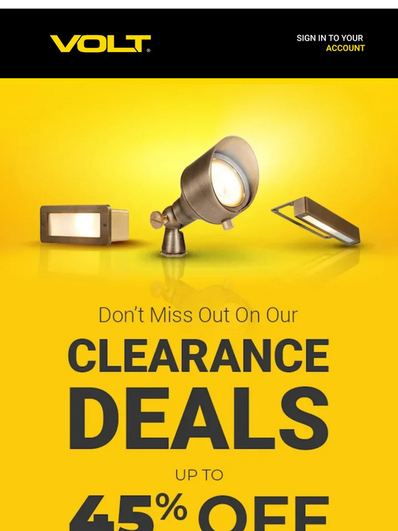 Check out our clearance & overstock deals! Up to 50% off - Volt Lighting