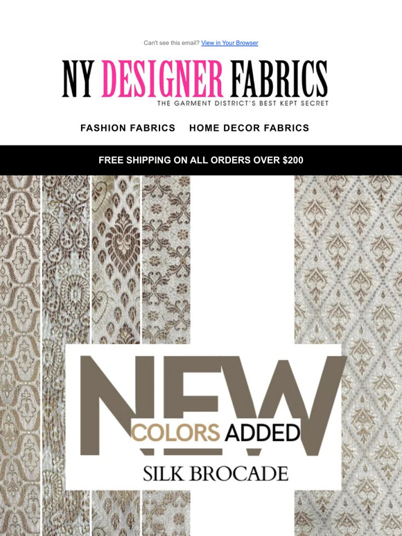 Introducing our new colors added in Silk Brocade
