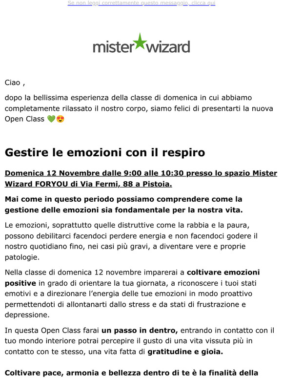 Open Class, Gestire le emozioni con il respiro ❤️⭐