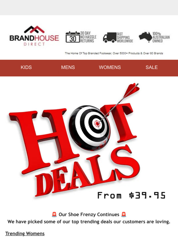 ↗️ SHOE DEALS FROM $39.95 ✔️ HOT DEALS ON NOW 👍