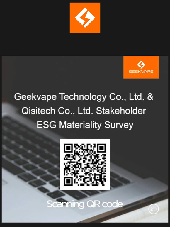 Win a Geekvape T200! Participate in our ESG Materiality Survey!