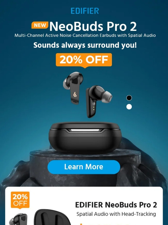 Ending in 24 Hours! Hurry Up To Get 20% Off of Edifier's Flagship Neobuds Pro2!