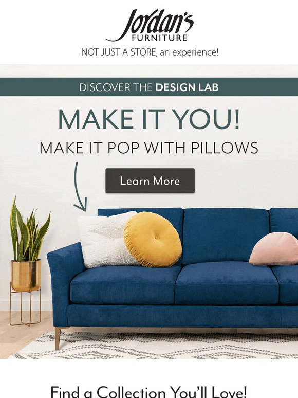 Jordan's Furniture Create your dream sofa or sectional when you visit