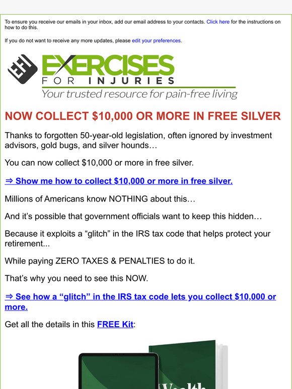 Claim $10,000 In FREE silver In 2023