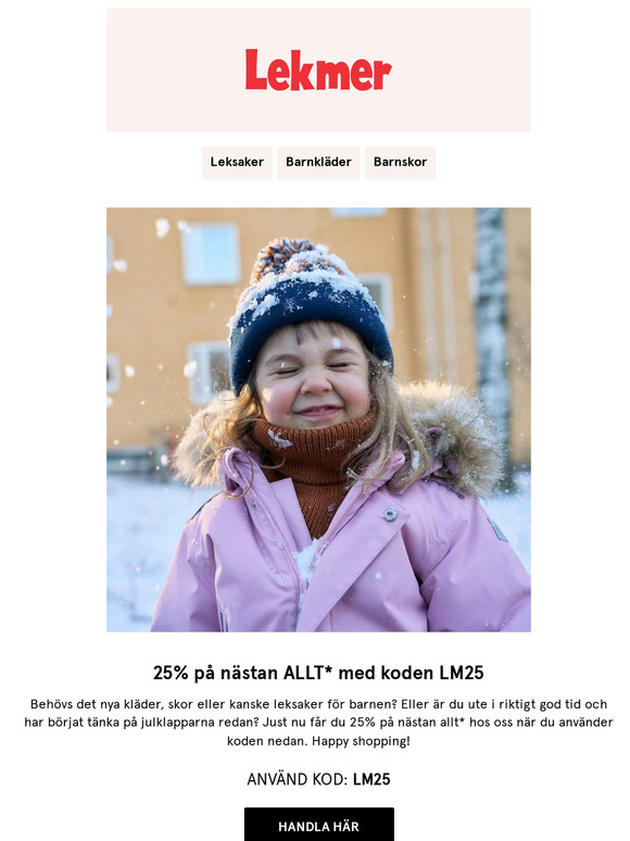 25% på nästan ALLT* 💥