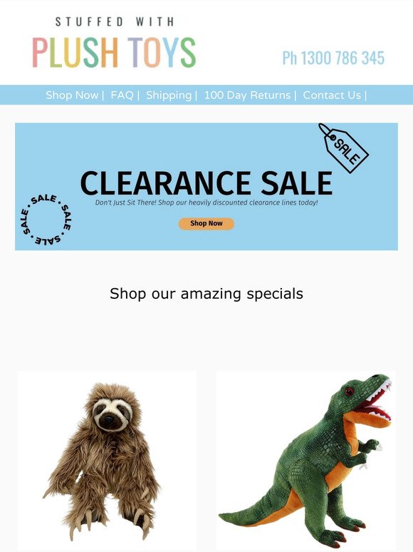 Plush Toy Clearance