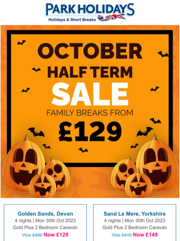 Don’t miss out on a October half term getaway!