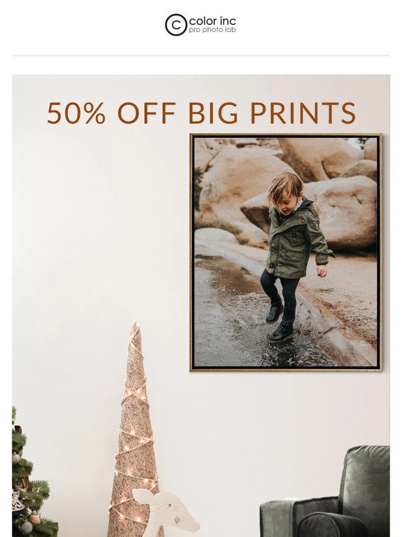 ✨ 50% Off Large Prints ✨