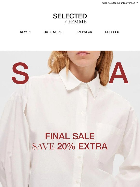 FINAL SALE | SAVE 20% EXTRA