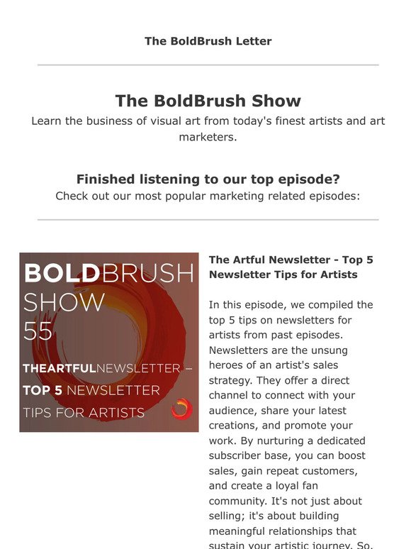 Highlights From Our Top Marketing Episodes from The BoldBrush Show