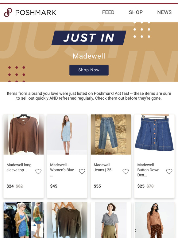 Just In: Madewell at up to 70% off