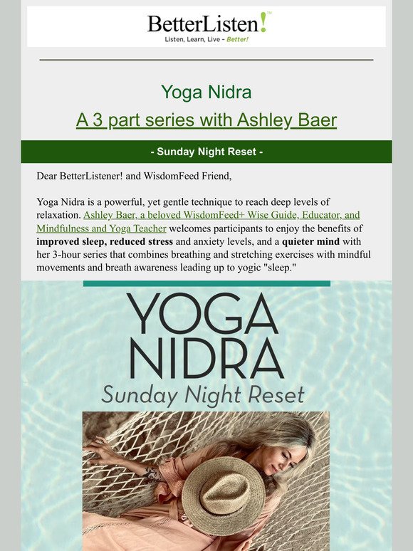 [Yoga Nidra] Reduce Stress and Relax with Ashley Baer