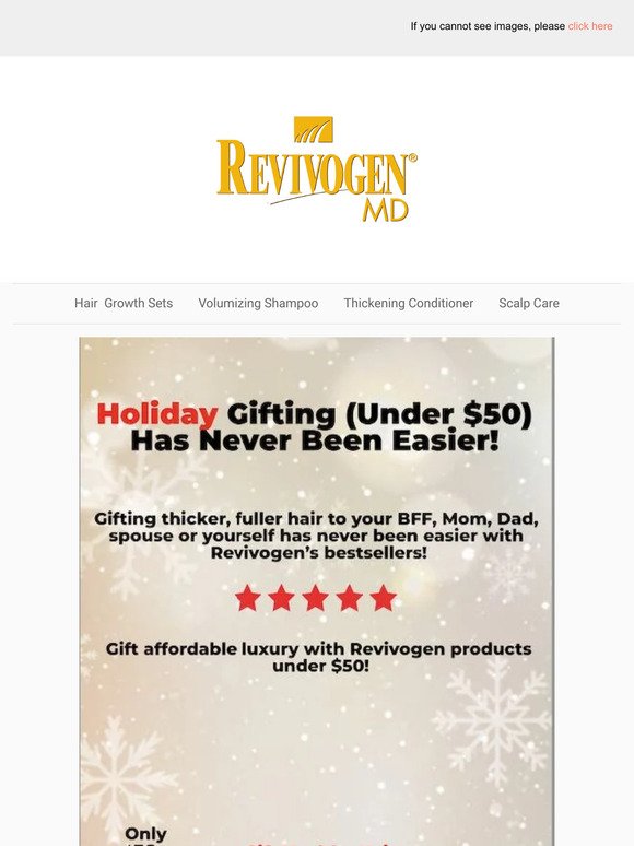 Gifts Under $50. Shop Revivogen's  Holiday Gift Guide.