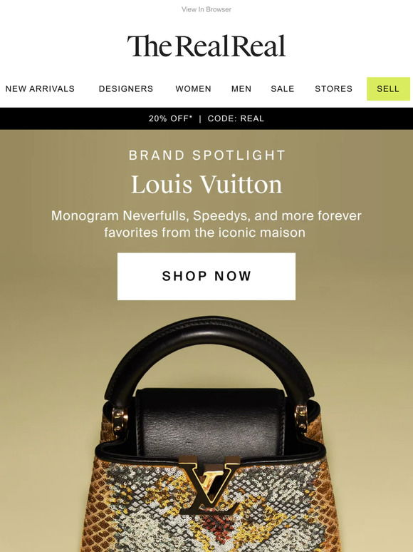 The RealReal: Up to 50% off Louis Vuitton bags?