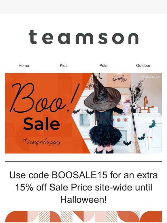 15% OFF with our ‘Boo’ Sale sitewide this week ONLY for Spooky Season!