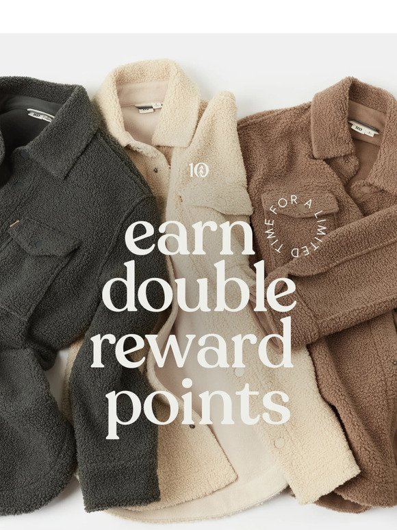 This Weekend Only: Earn Double The Points On All Orders
