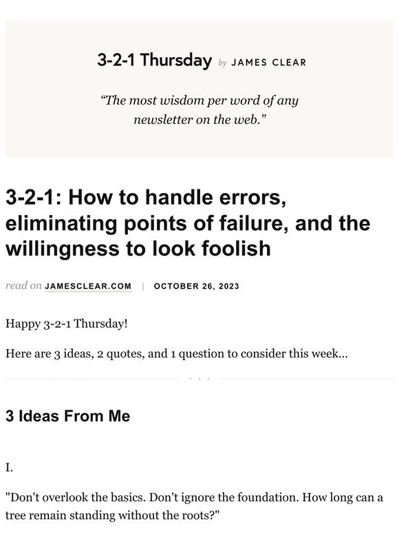 Passive Panda Products: 3-2-1: How to handle errors, eliminating points ...