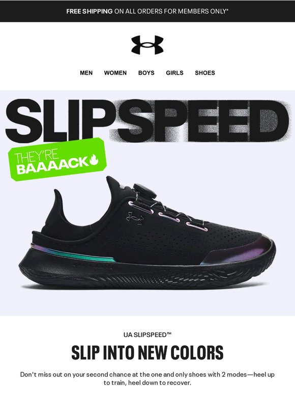 NEW UA SlipSpeed™ colors available now