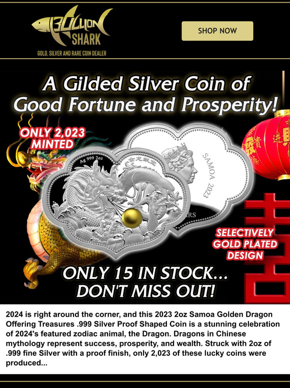 Celebrate good fortune in the New Year with this 2oz Silver coin!