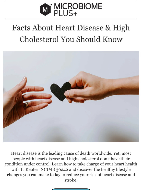 Microbiome Plus Facts About Heart Disease & High Cholesterol Milled